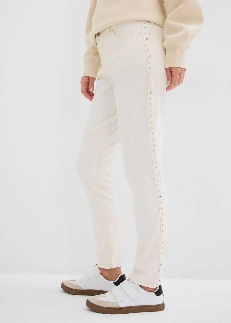 Boyfriend-Jeans, Mid Waist, cropped