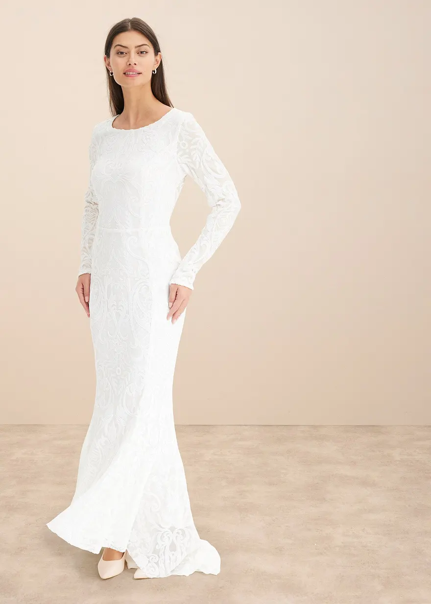 Brautkleid mit Paillettenstickerei