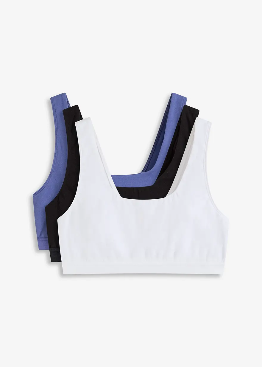 Bustier mit Bio-Baumwolle (3er Pack)
