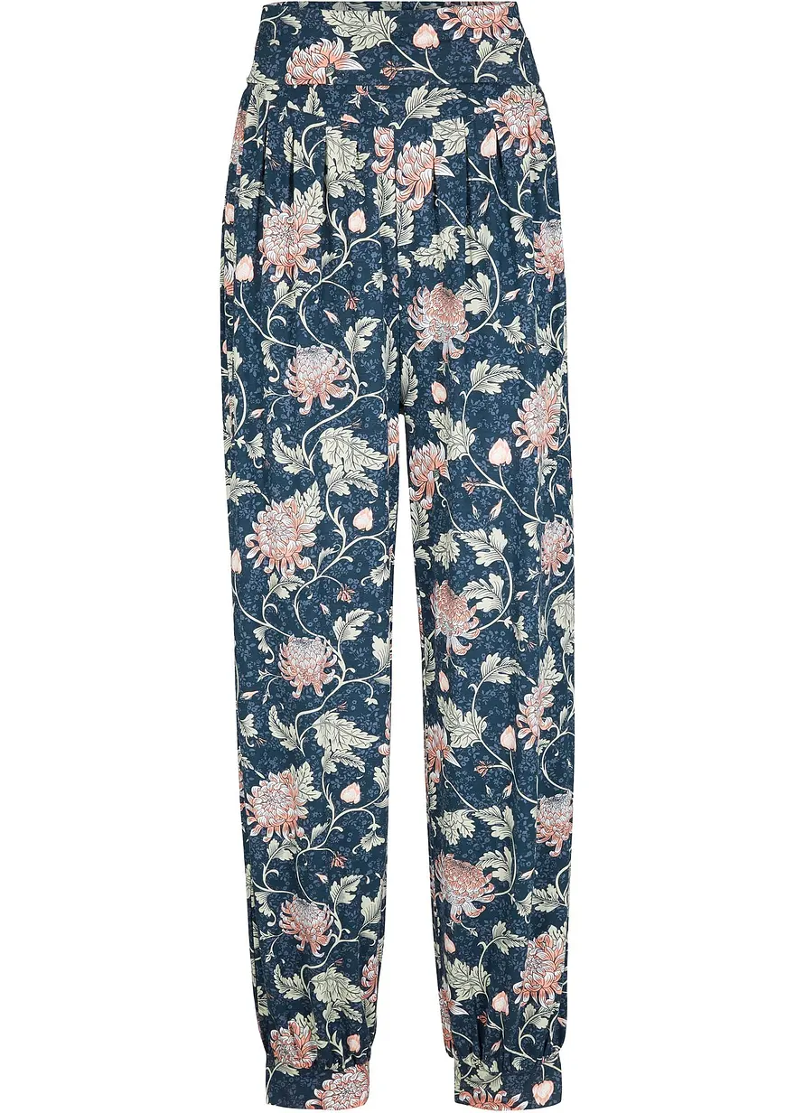 Jersey-Haremshose aus Viskose-Mix, Loose-Fit