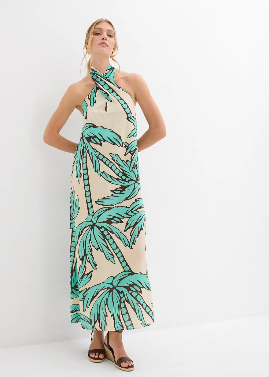 Neckholder-Kleid in A-Linie