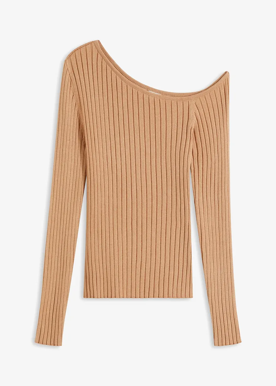 One Shoulder Rib-shirt