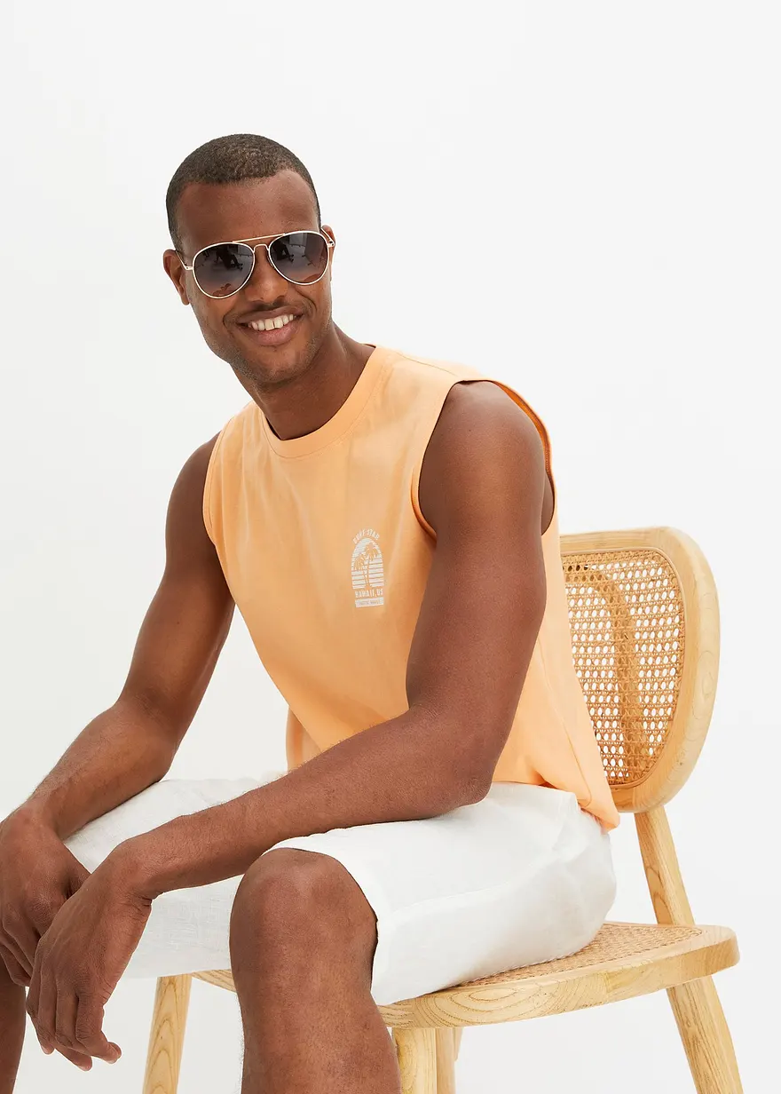 Muskel-Shirt aus reiner Baumwolle, Loose Fit