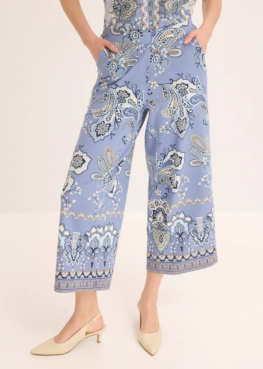 Jersey-Hose mit Paisleydruck