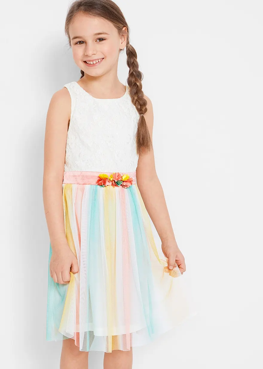 Midikleid aus zarter Spitze und Tüll