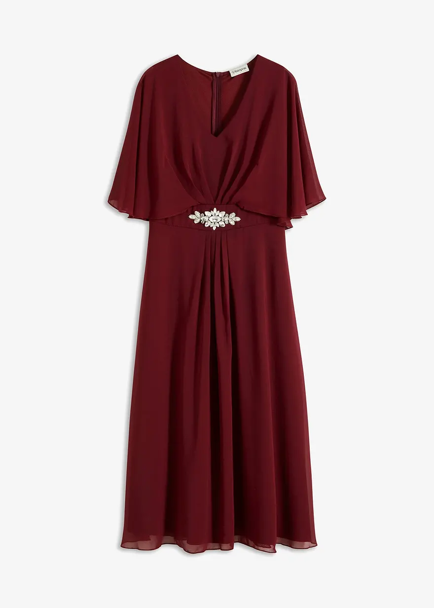 Chiffonkleid mit Strassstein-Applikation