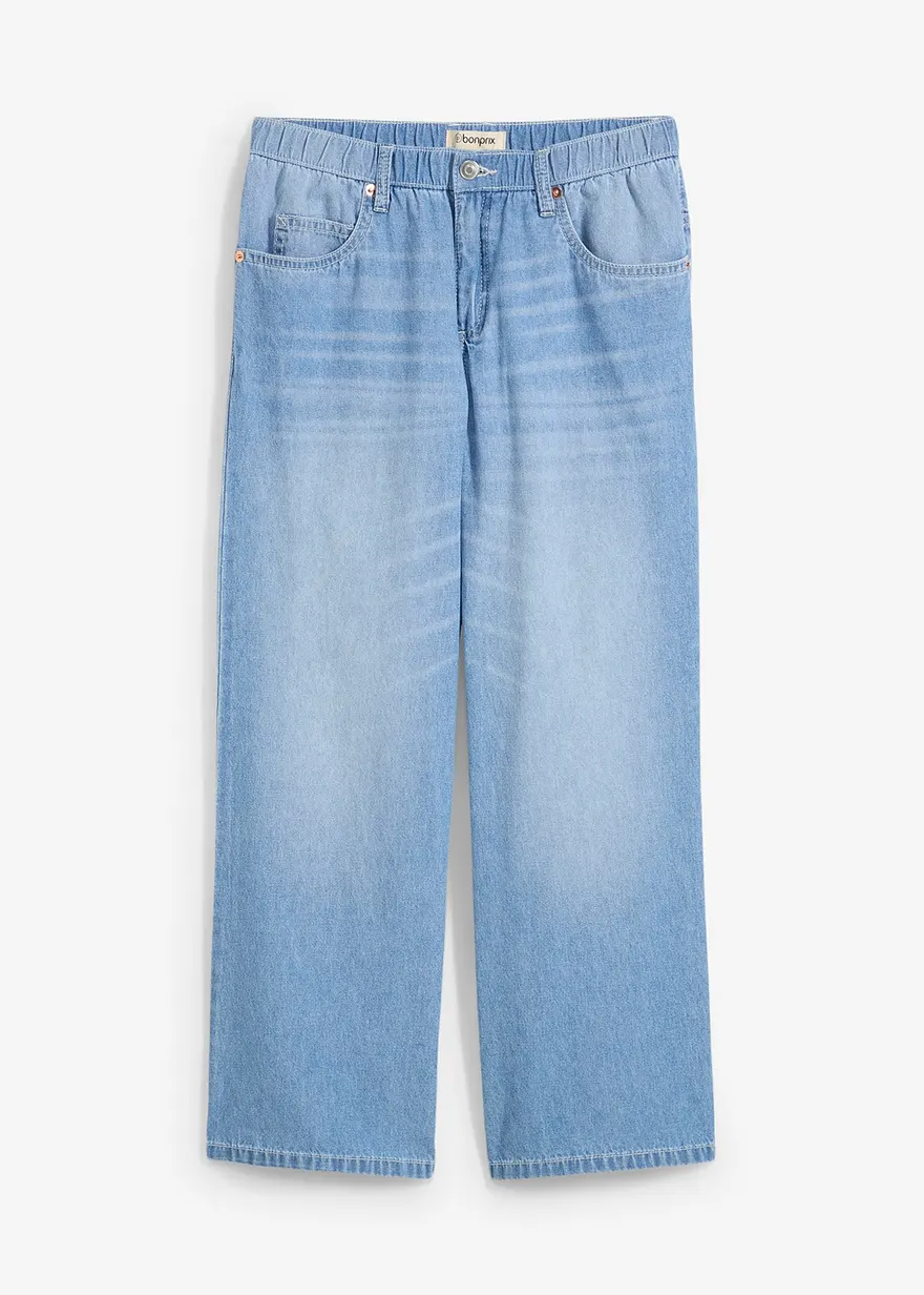 Straight-Jeans Mid Waist, Bequembund Low Stretch cropped