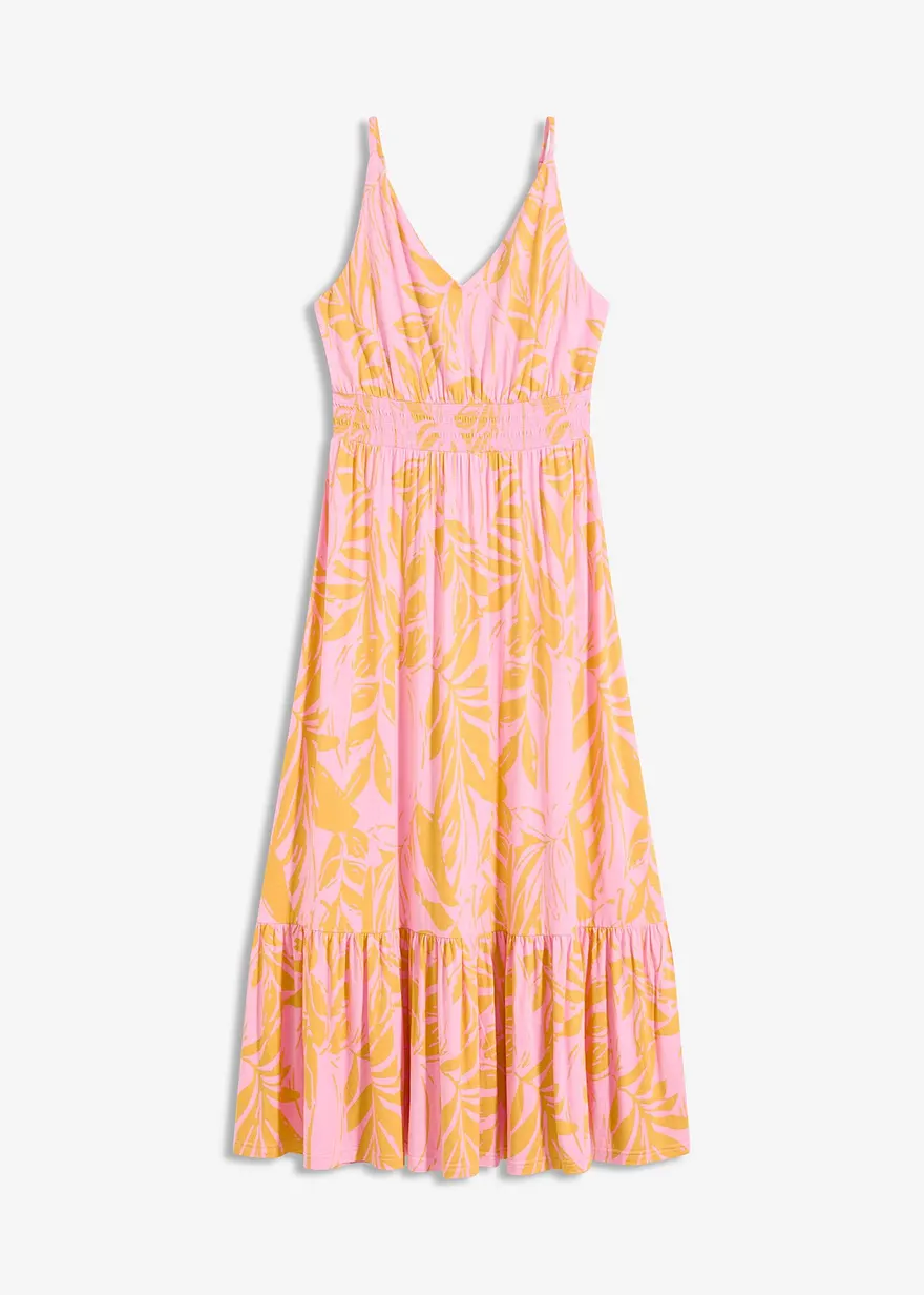 bedrucktes Trägerkleid aus softem Viskose-Mix