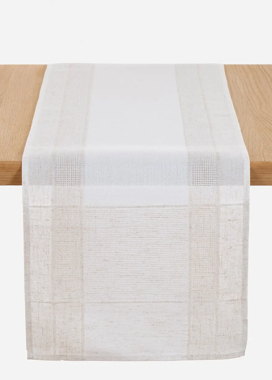 Jacquard Tischläufer einfarbig