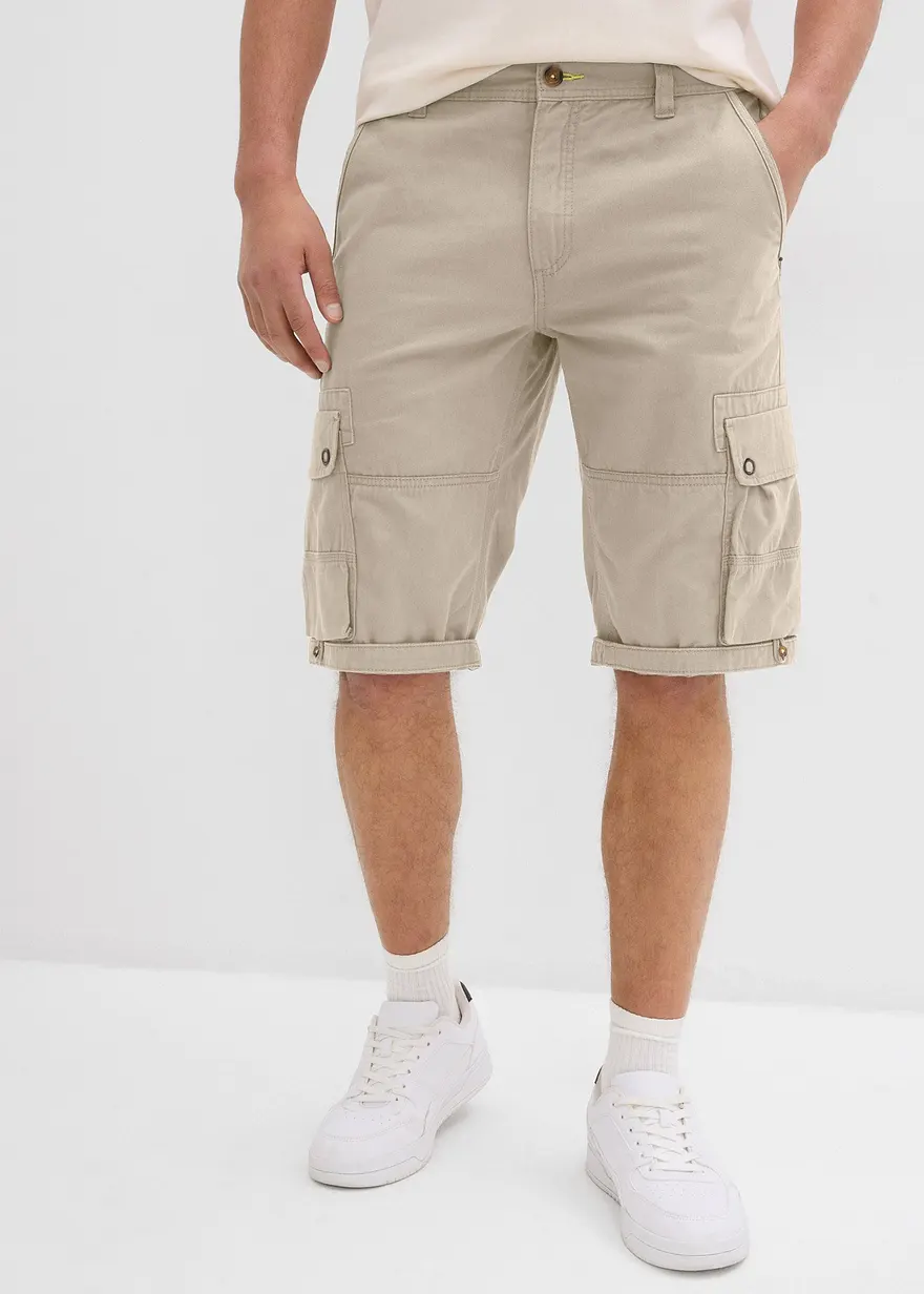 Cargo-Bermuda aus reiner Baumwolle, Regular Fit
