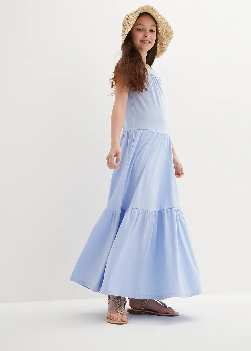 Maxi-Jerseykleid aus reiner Bio-Baumwolle