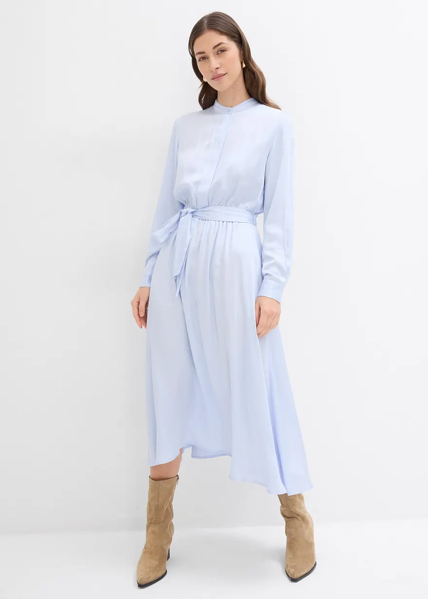 Hemdblusenkleid aus feinem Satin