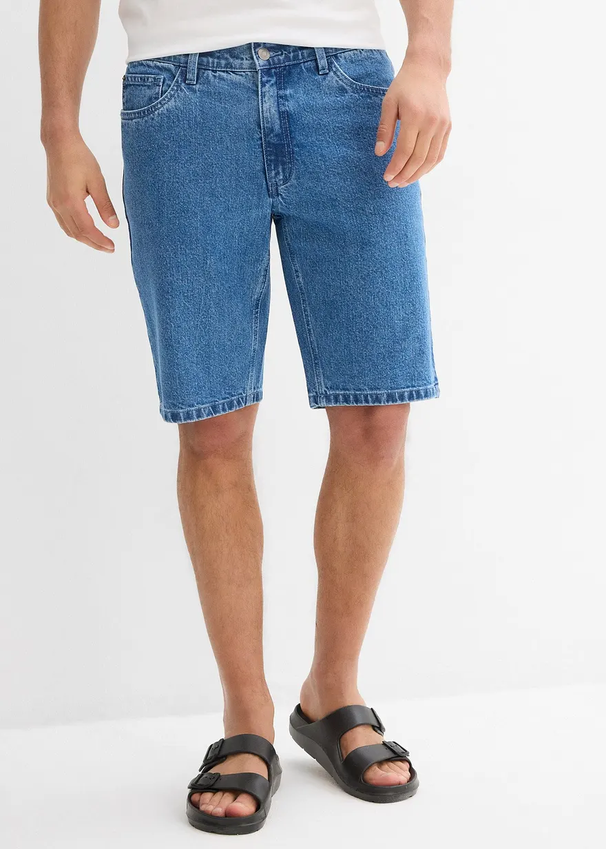 Stretch-Jeans-Bermuda, Relaxed Fit