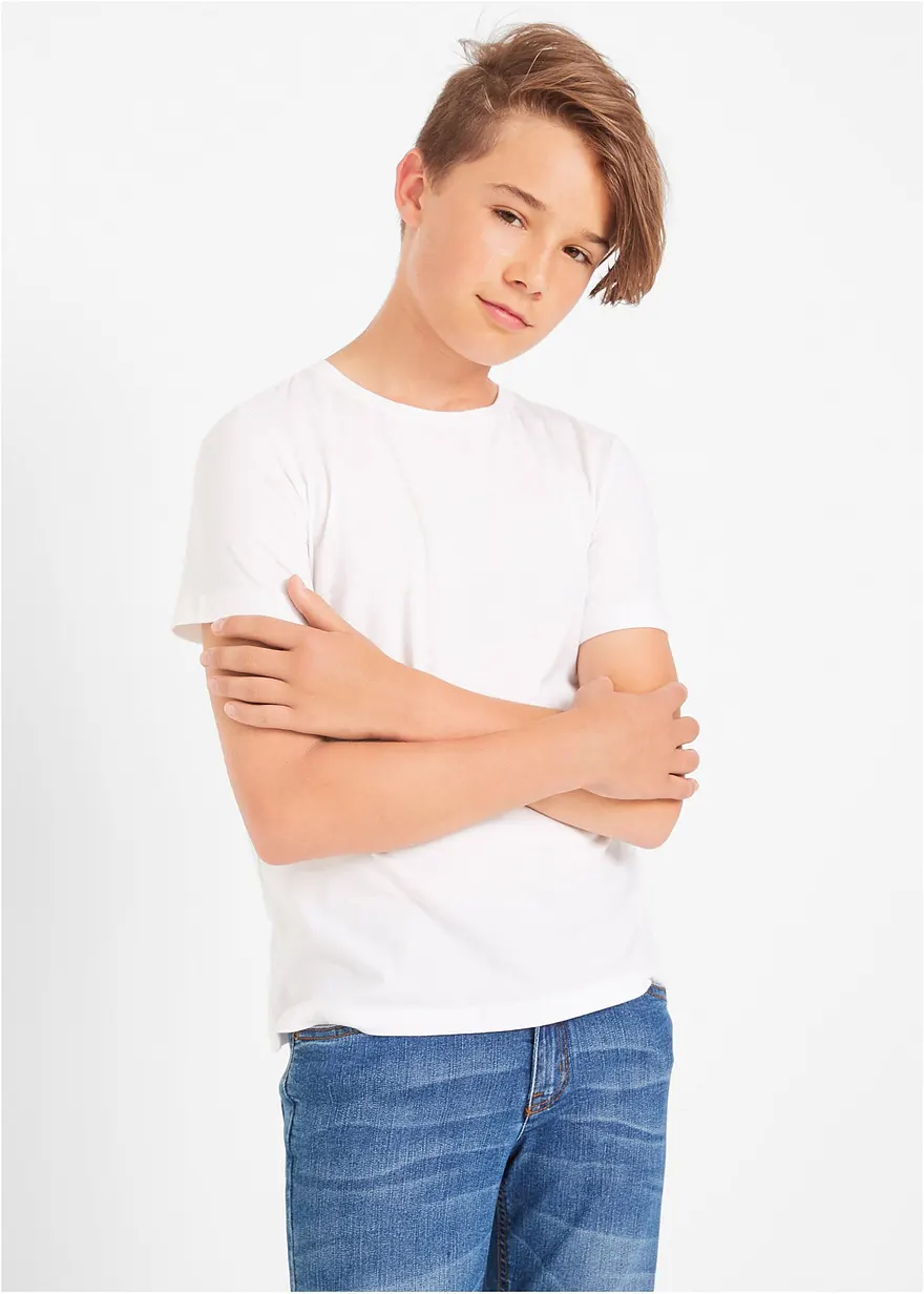 Jungen Basic T-Shirt aus Bio-Baumwolle (3er Pack)