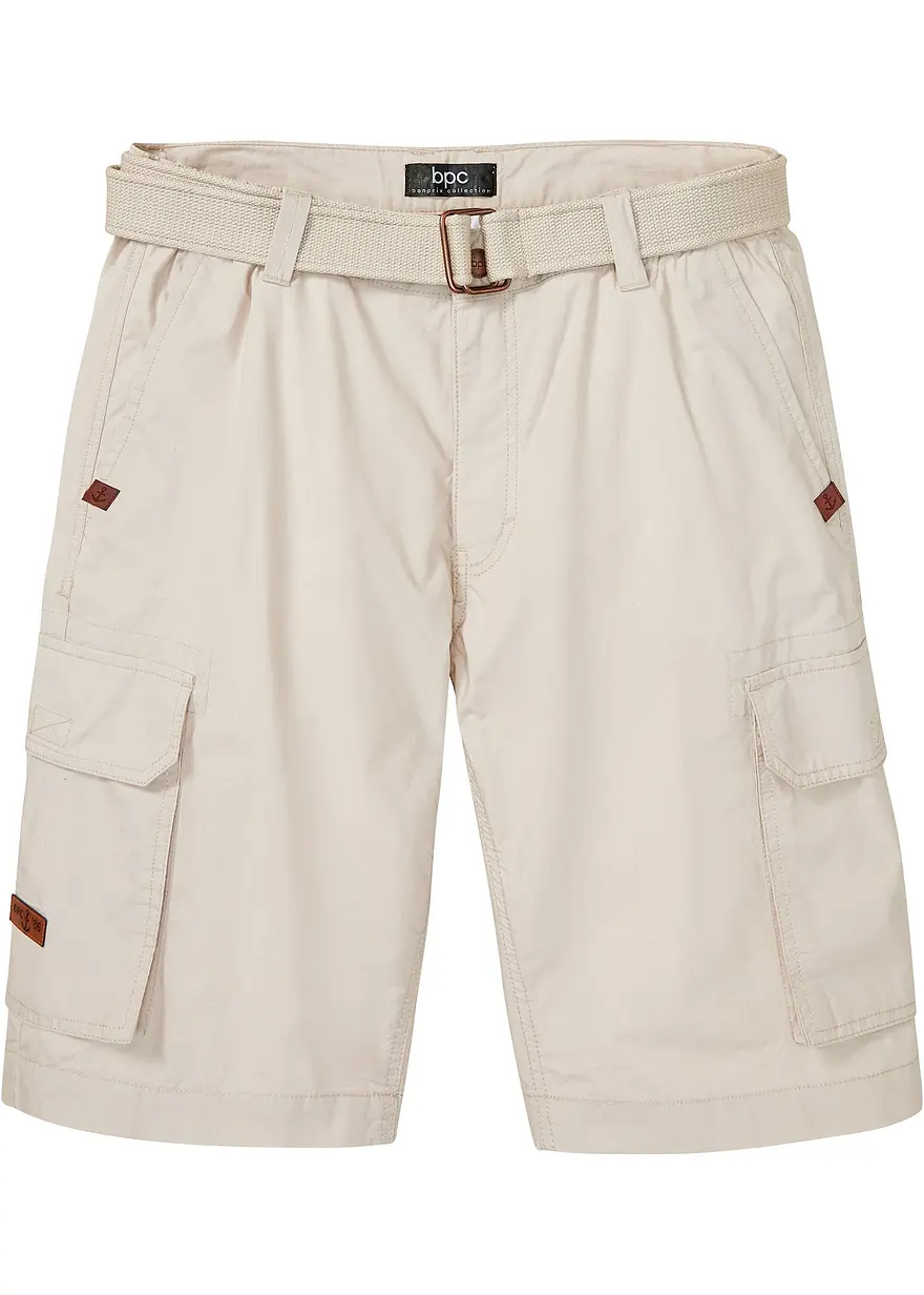 Cargo-Bermuda mit Komfortbund und Gürtel, Regular Fit