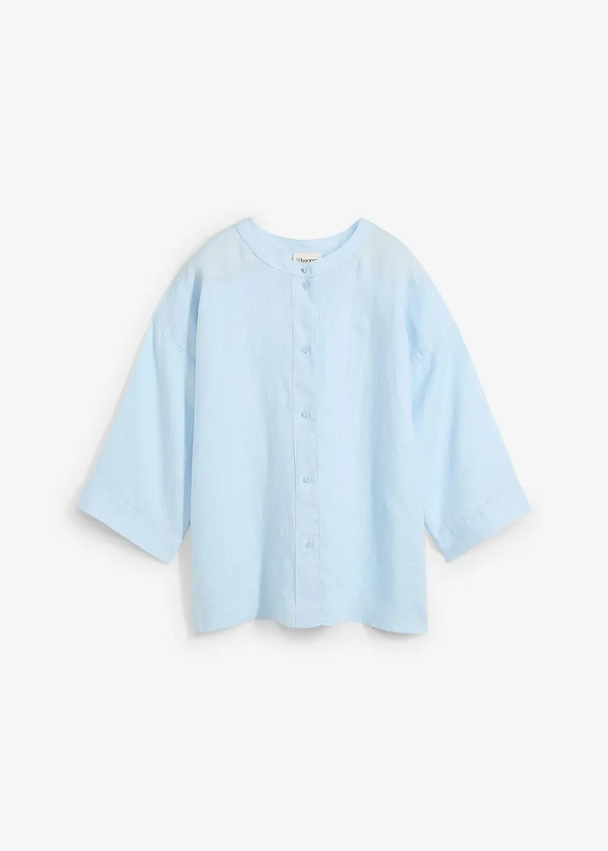 Oversize-Bluse aus reinem Leinen