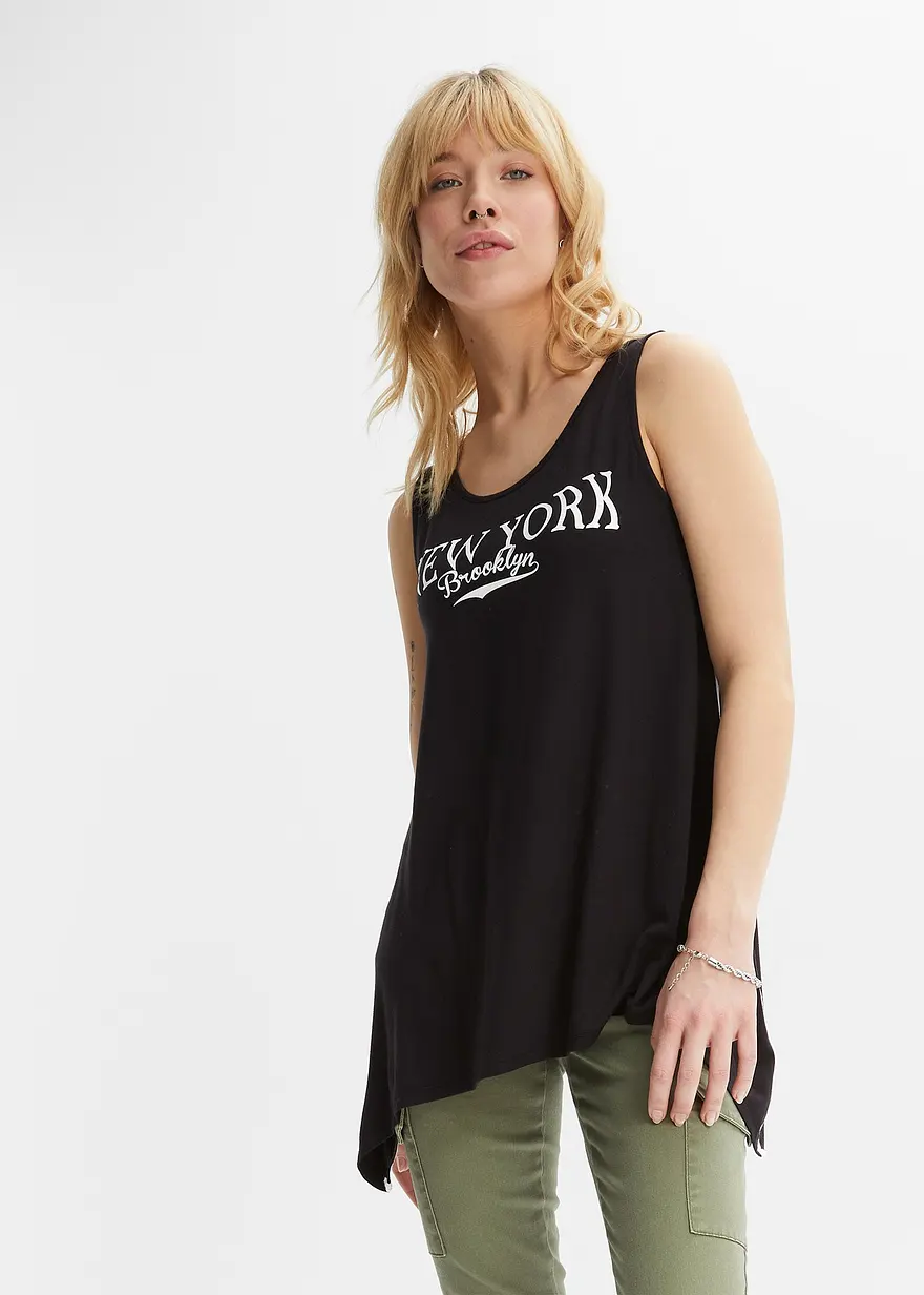 Long-Top aus softer Viskose