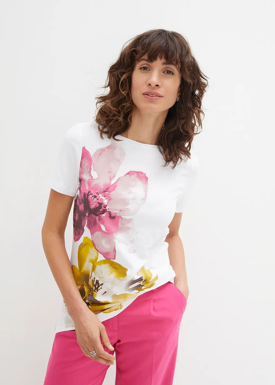 Kurzarmshirt aus Viskose