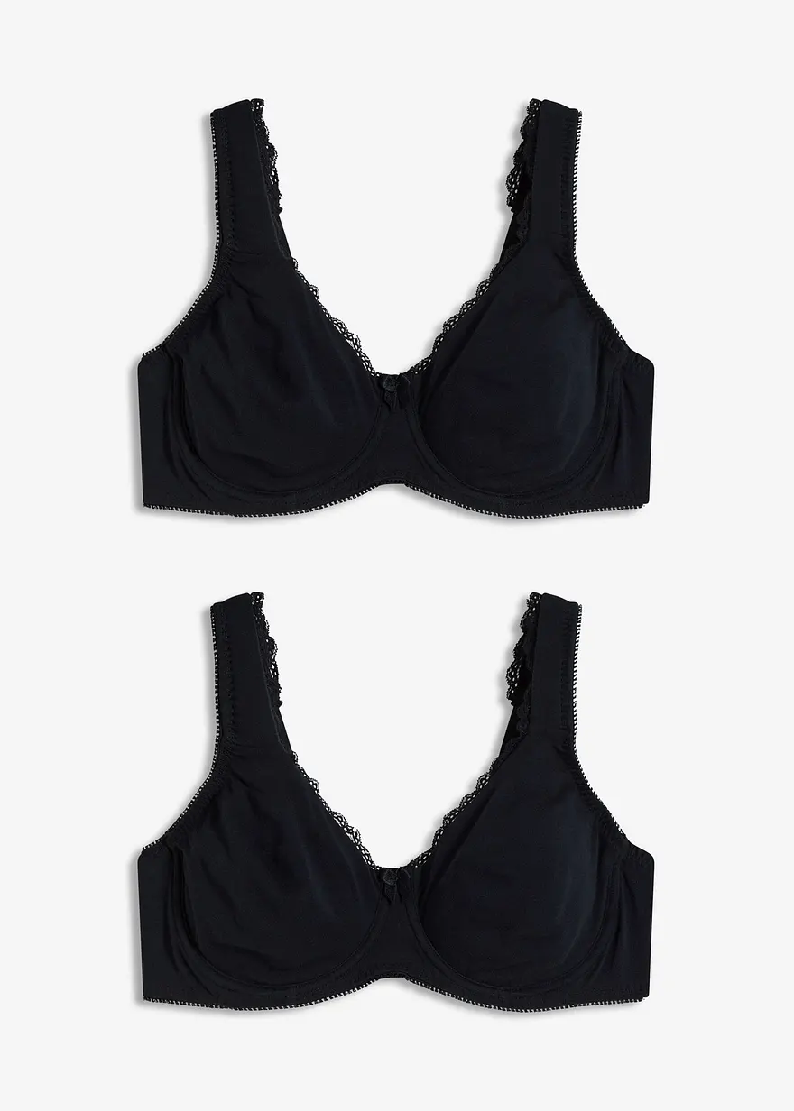 Minimizer T-Shirt-BH mit Bügel mit Bio-Baumwolle (2er Pack)