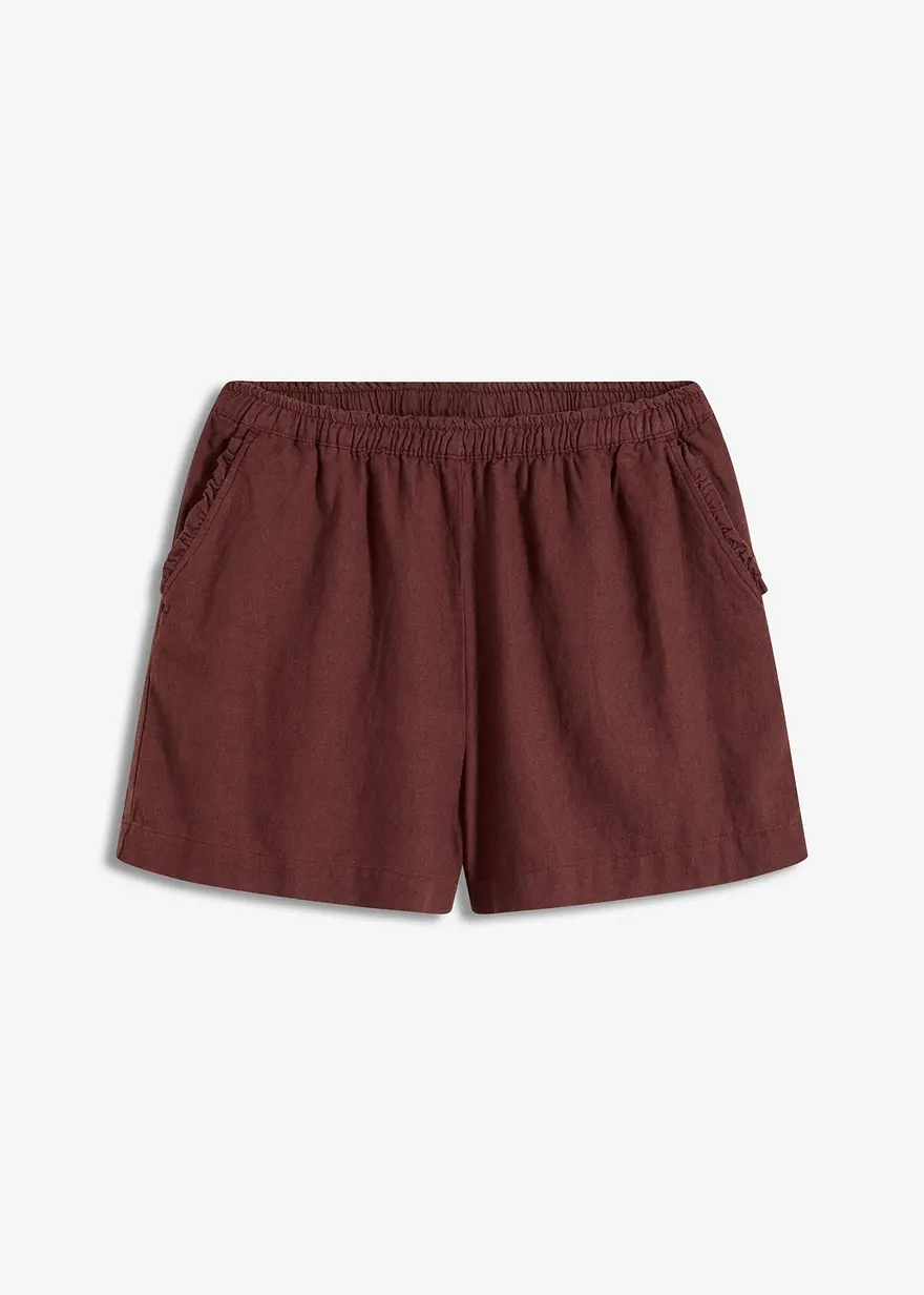 Shorts mit Leinenanteil