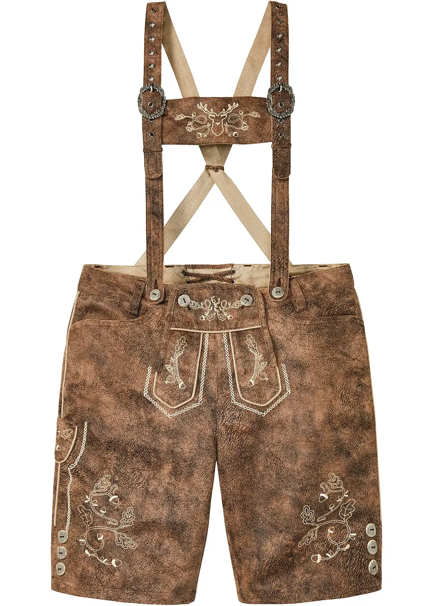 Regular Fit Trachten-Hose aus Lederimitat