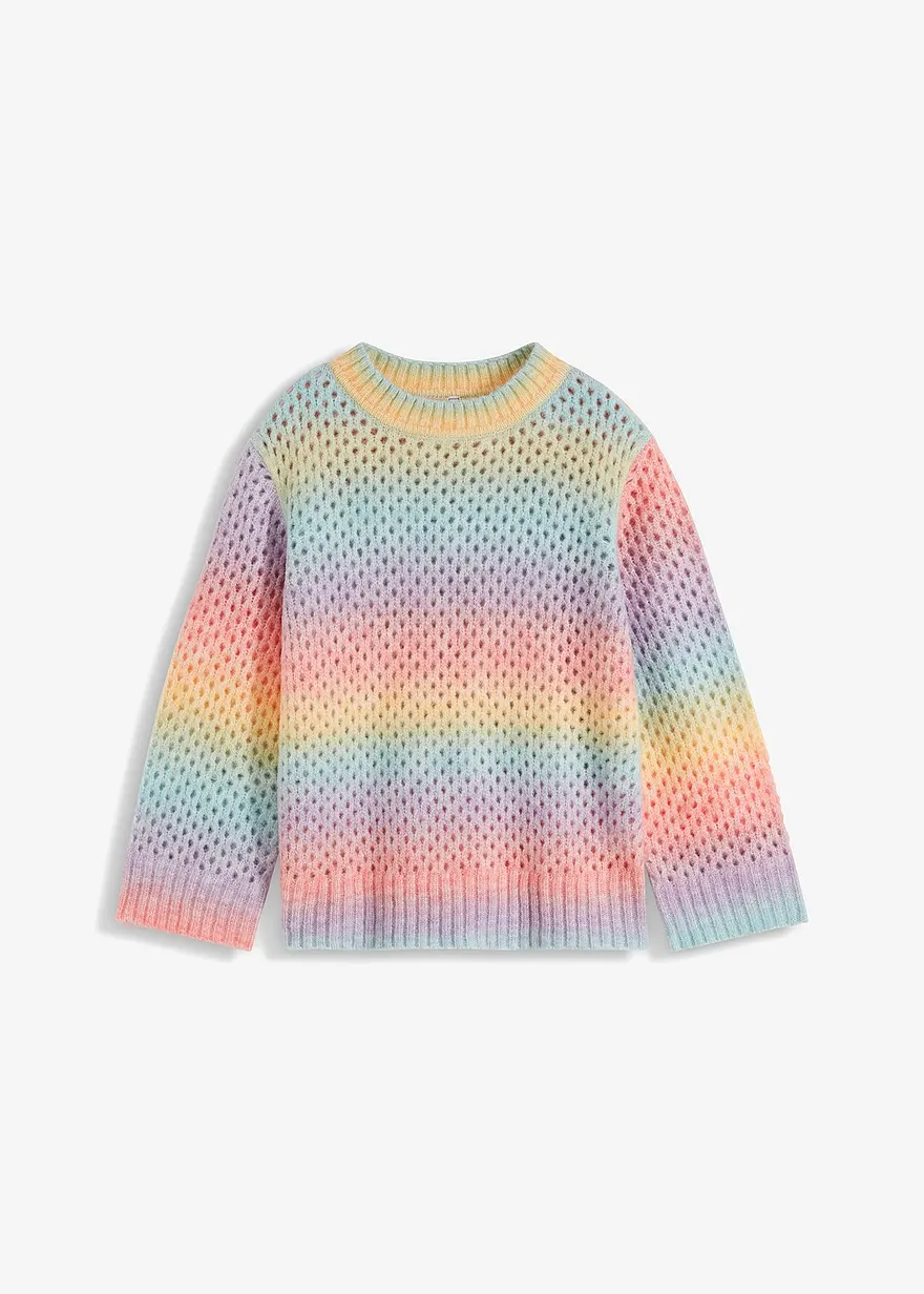 Ajour-Pullover mit Farbverlauf