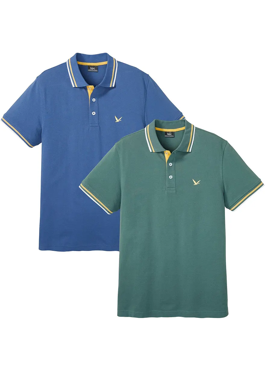 Piqué-Poloshirt (2er Pack) aus reiner Baumwolle