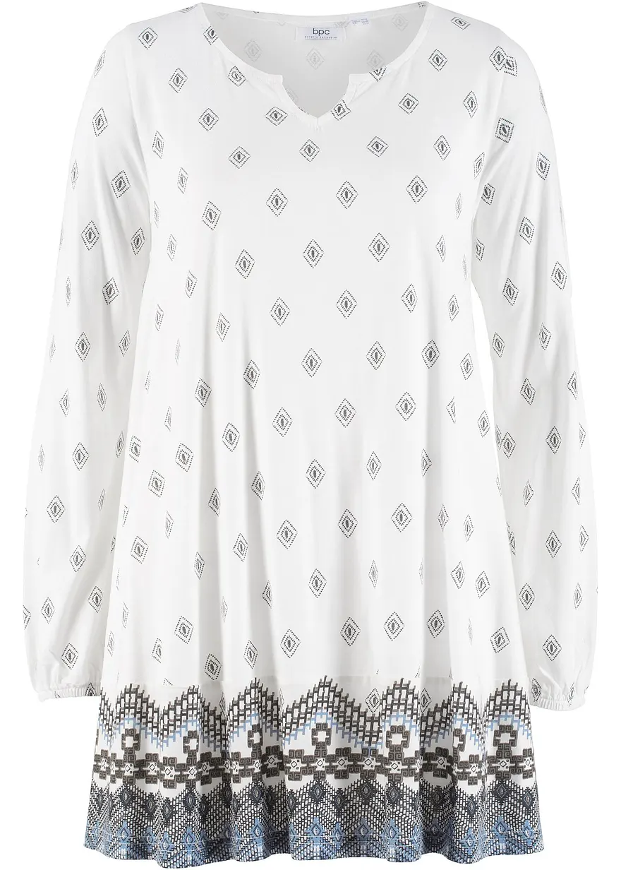 Shirt-Tunika aus Baumwoll-Viskose-Mix
