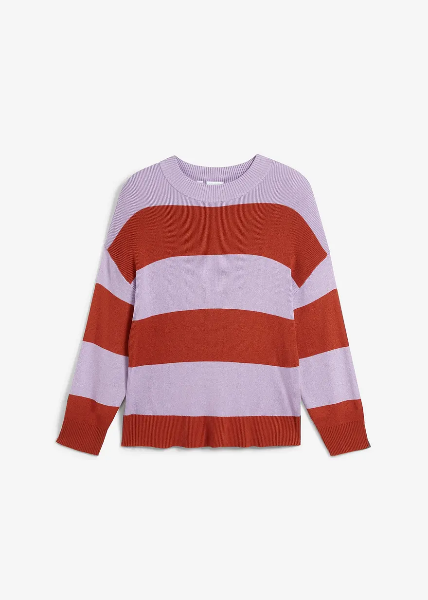 Feinstrickpullover mit Blockstreifen