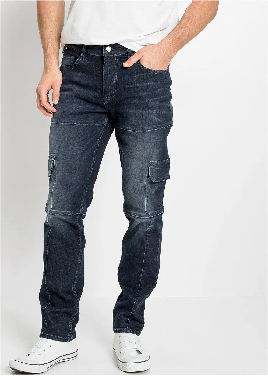 Slim Fit Cargo-Stretch-Jeans, Straight