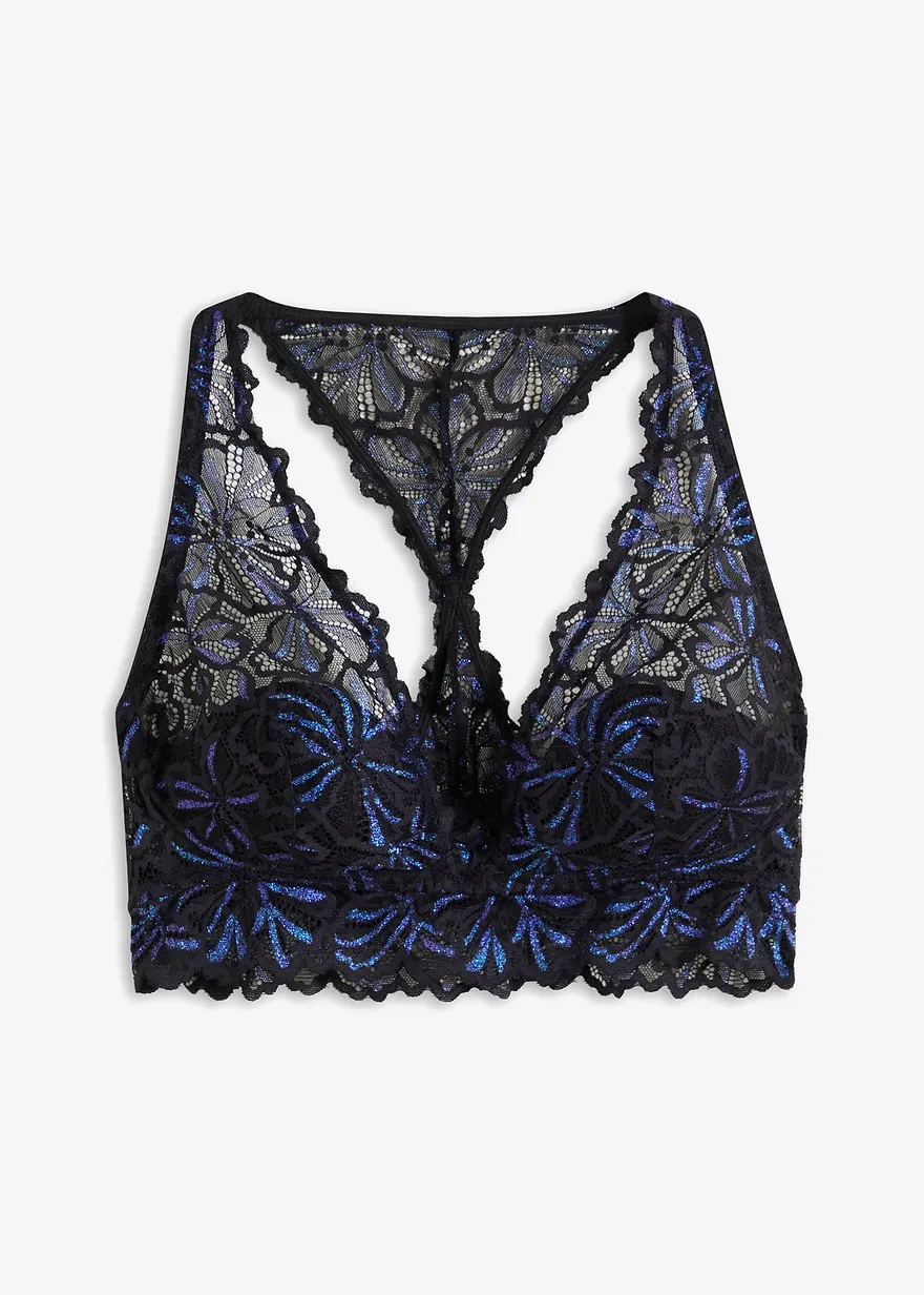 Bustier mit Glitzergarn