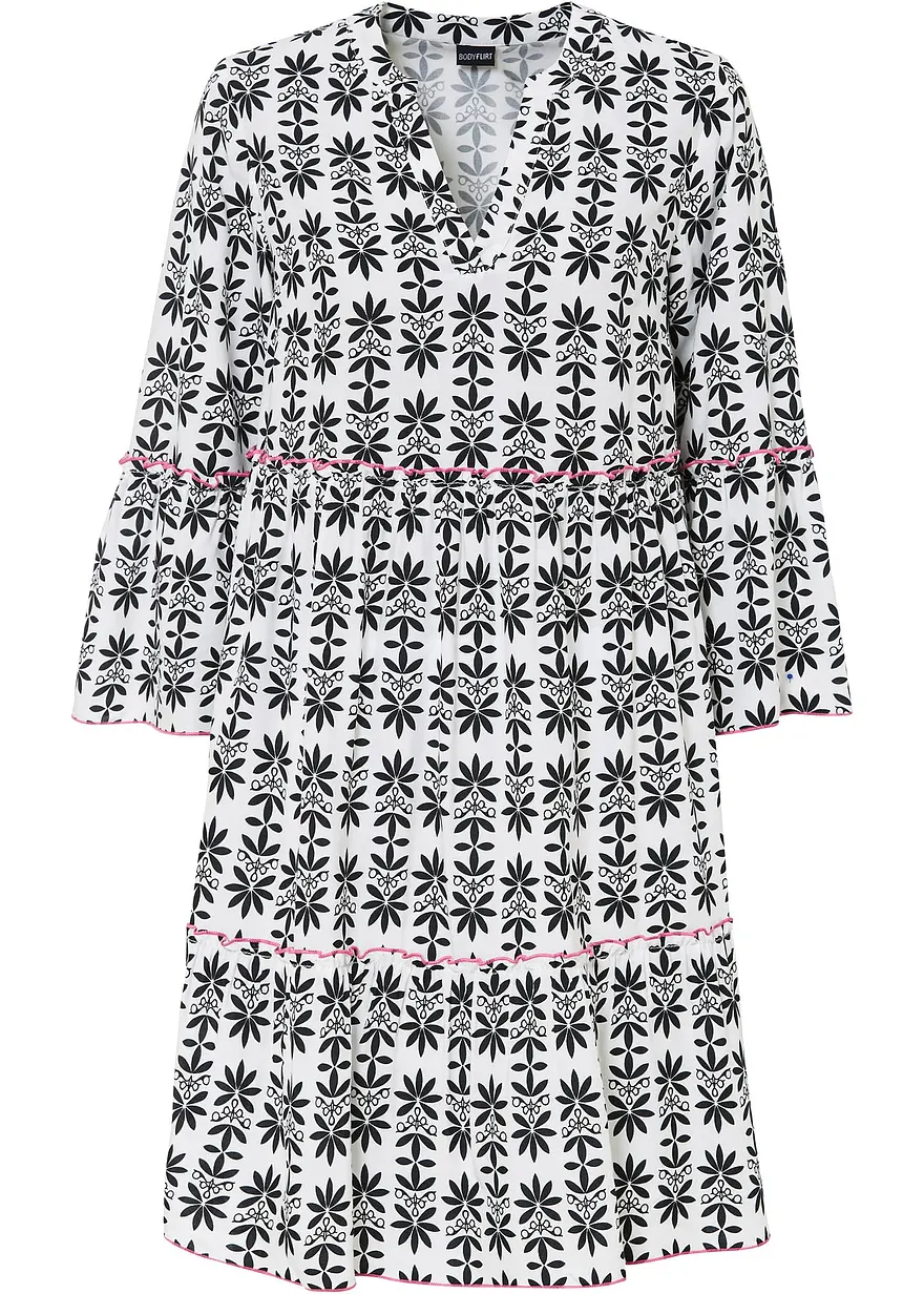 Tunika-Kleid aus fließender Viskose
