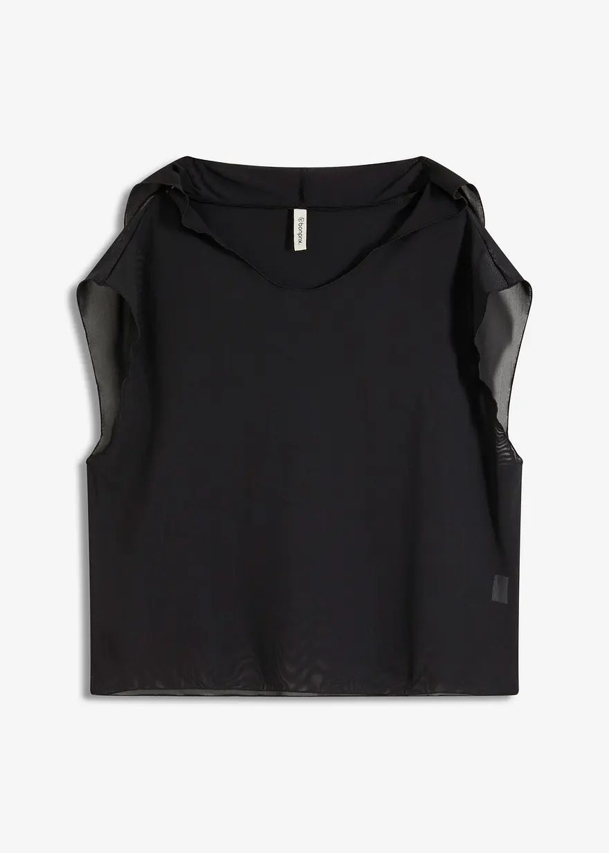 Transparentes Strandhirt mit Kapuze