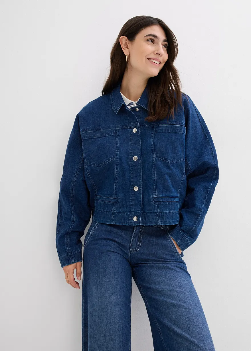 Jeansjacke, verkürzt