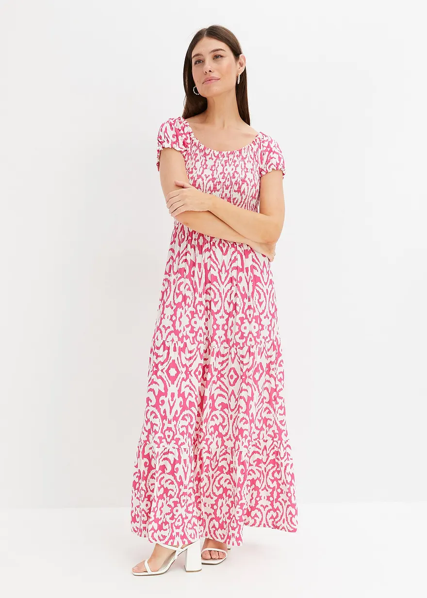 Maxikleid aus Viskose-Mix