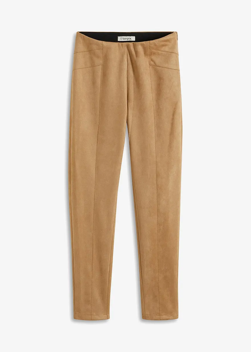 Velourlederimitat-Hose mit Bequembund