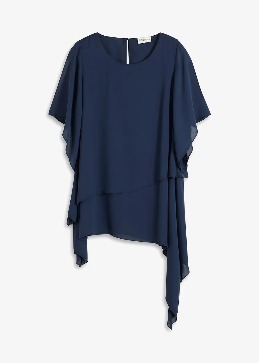 Zipfelbluse im Lagen-Look