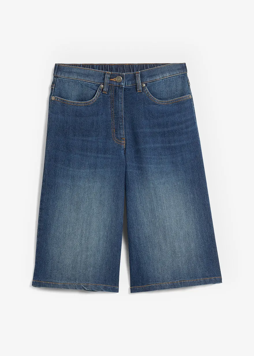 Jeans Bermuda High Waist, Stretch