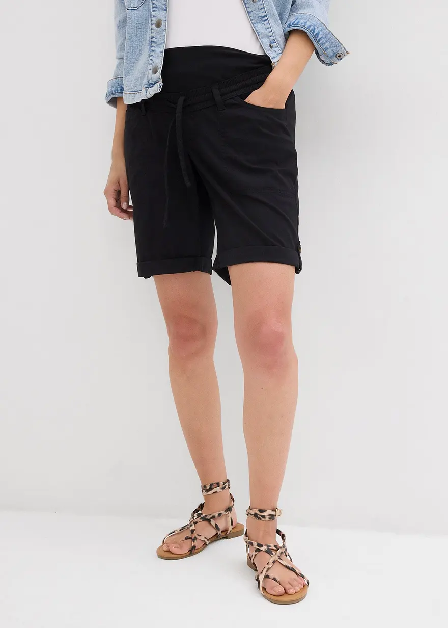 Krempelbare 2-in-1 Umstandsbermuda und Shorts