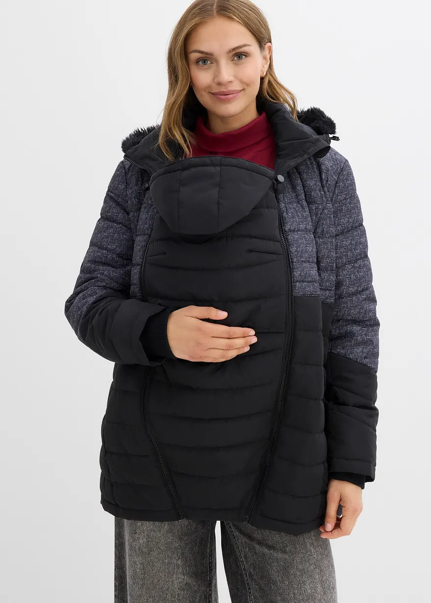 Wattierte 3-in-1 Umstandsjacke und Tragejacke