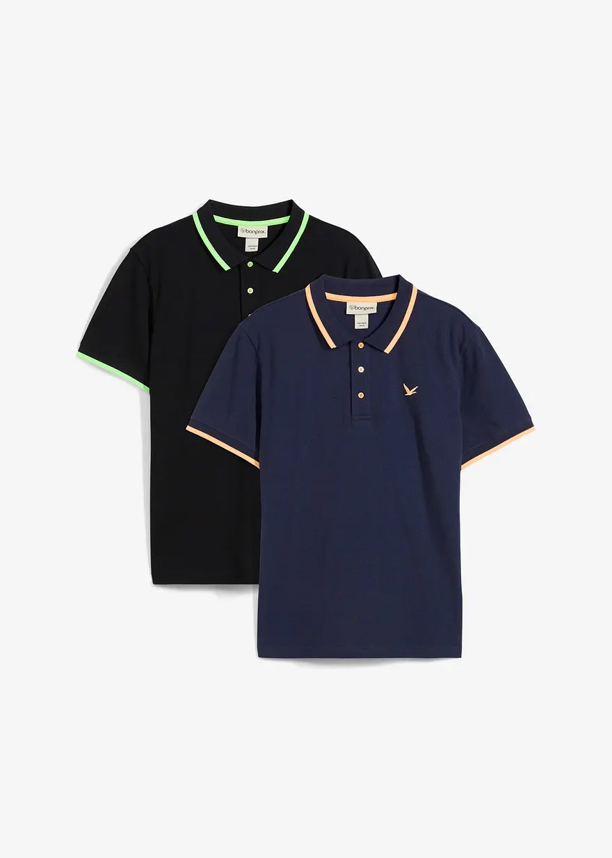Piqué-Poloshirt (2er Pack) aus reiner Bio-Baumwolle