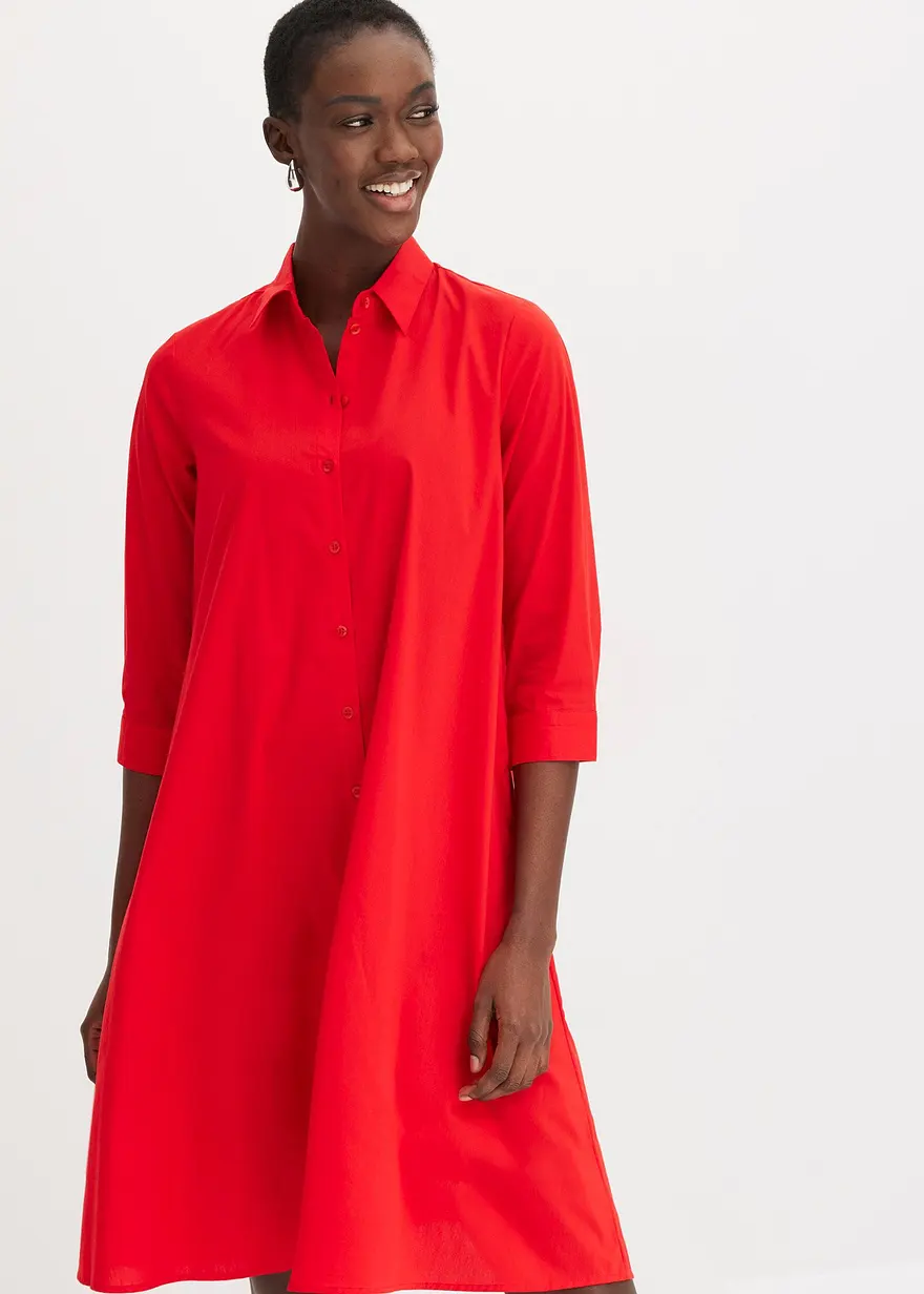 Hemdblusenkleid mit Baumwolle