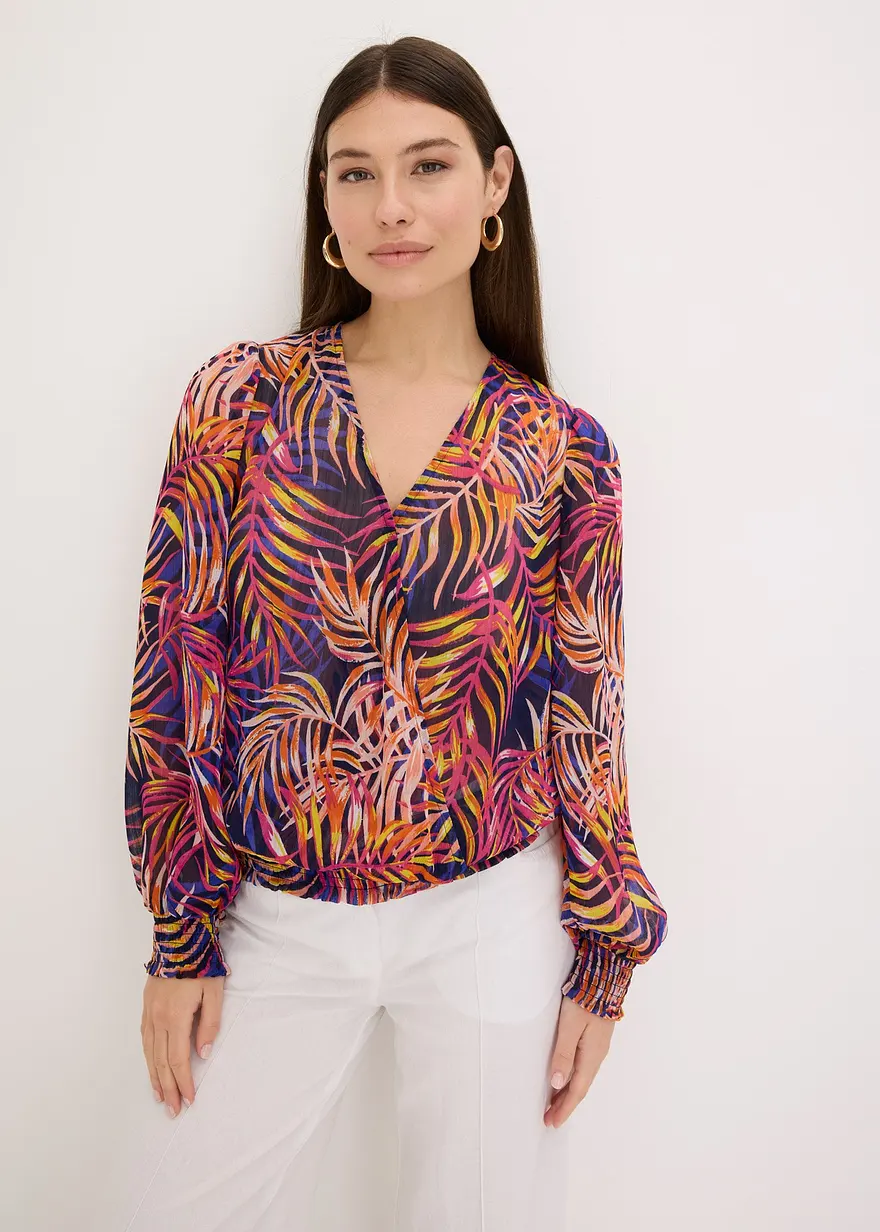 bedruckte Chiffonbluse