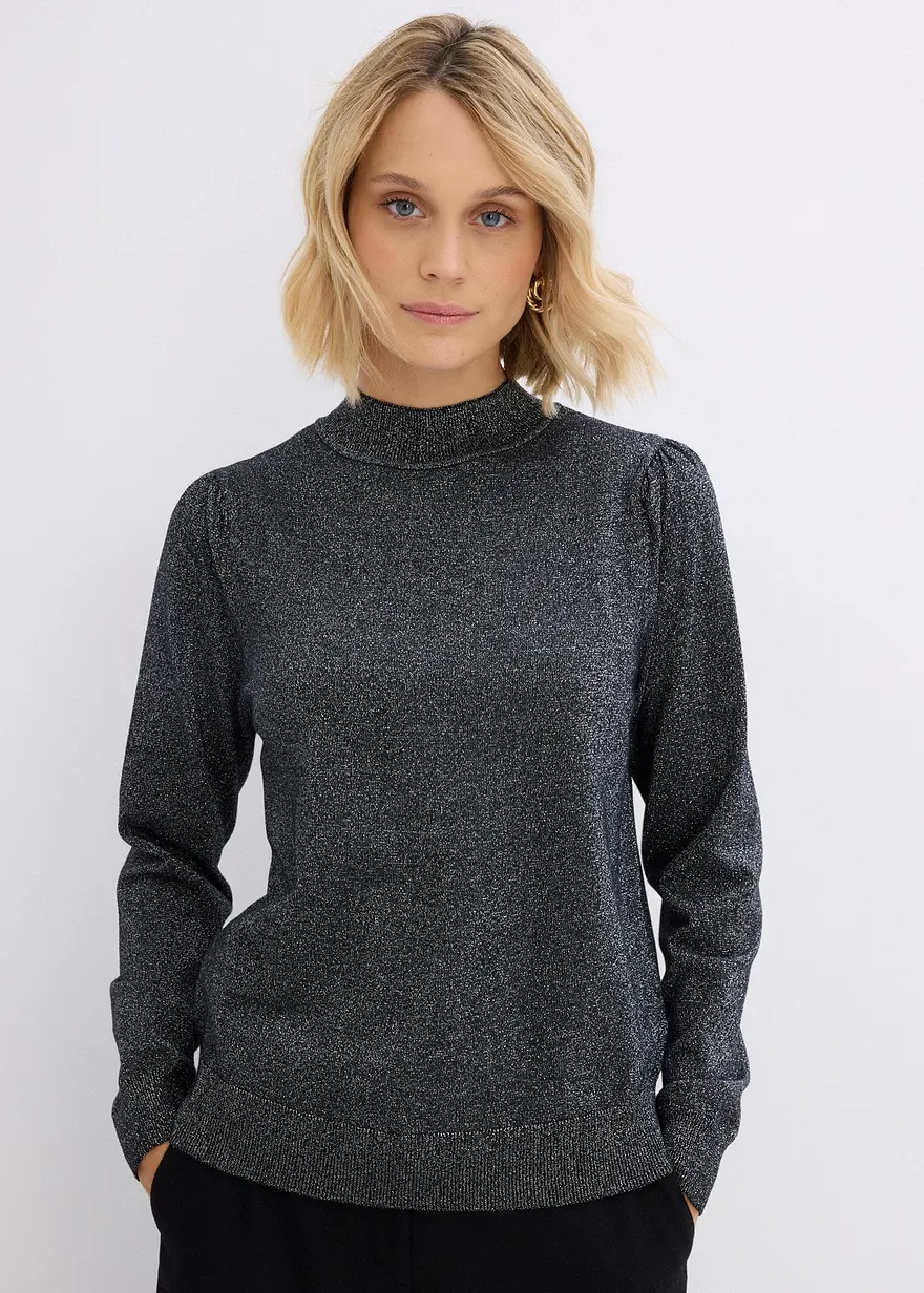 Feinstrickpullover mit Lurex