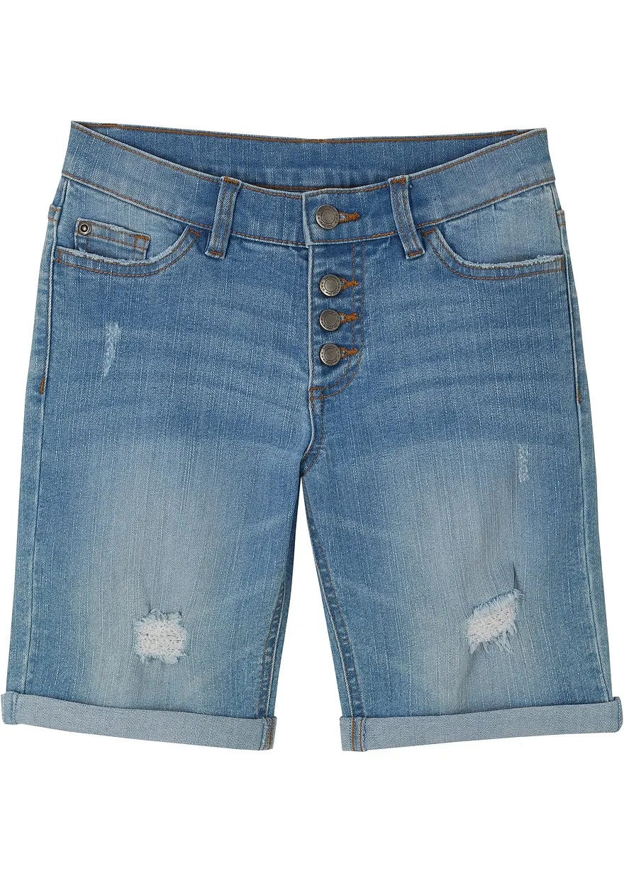 Stretch-Jeans-Shorts Mid Waist
