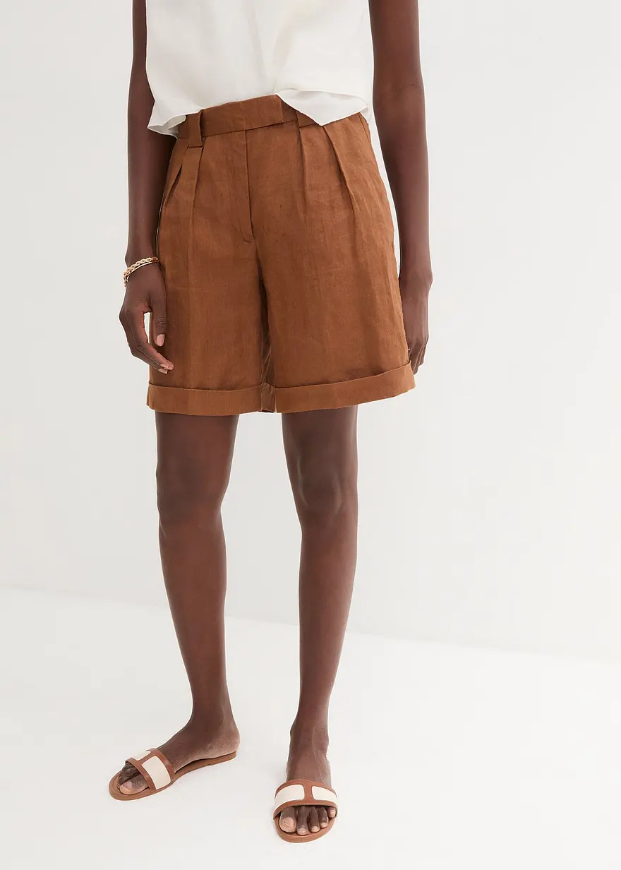 Bermudas aus reinem Leinen
