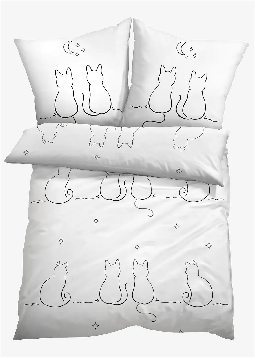 Bettwäsche mit Katze