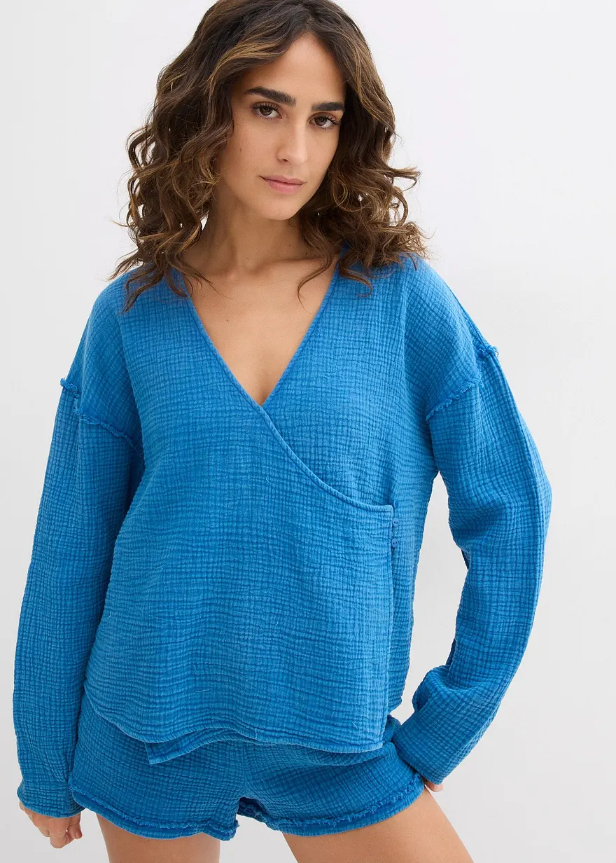 Blusenshirt aus reiner Baumwolle