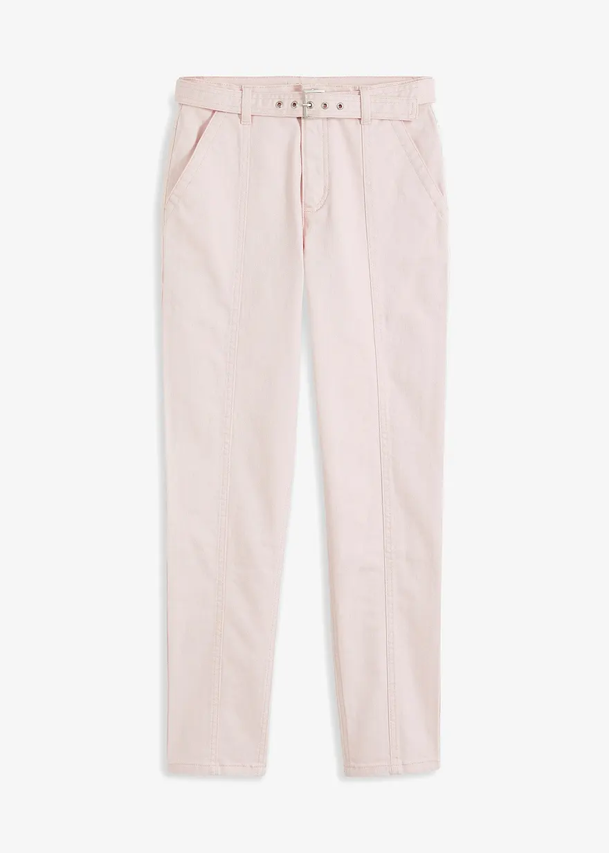 7/8-Twillhose mit Gürtel