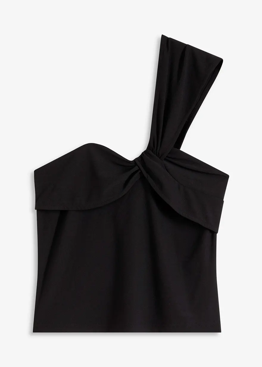 Asymmetrisches Top aus luftigem Crêpe